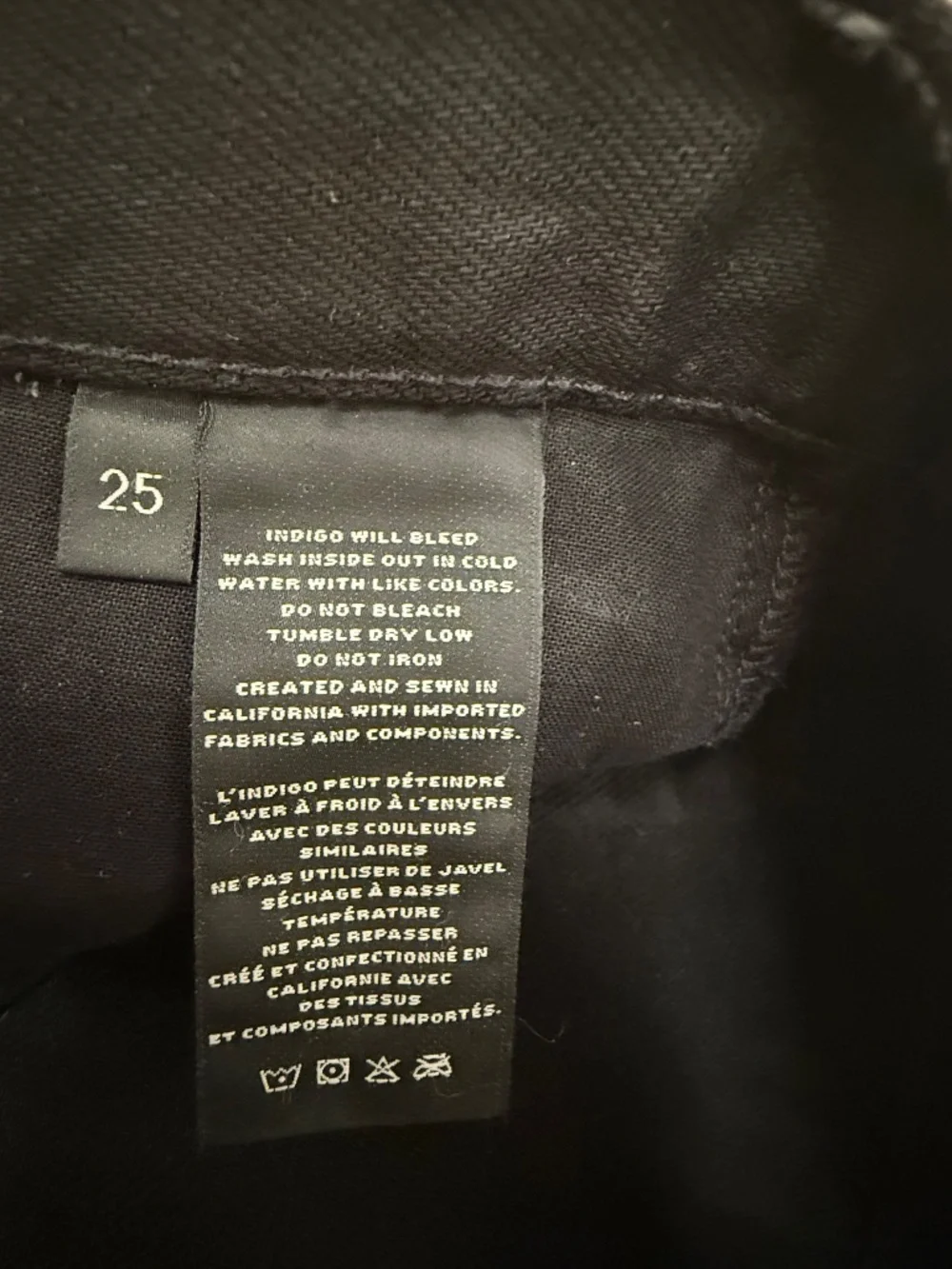 J Brand black denim short